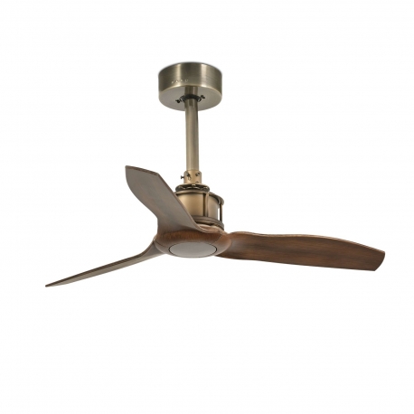 Just Fan XS 81 Brass Antique Walnut με DC μοτέρ και τηλεχειρισμό της FARO