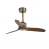 Just Fan XS 81 Brass Antique Walnut με DC μοτέρ και τηλεχειρισμό της FARO