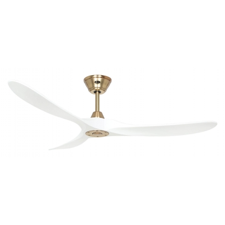 ECO GENUINO 122 Brushed Brass White με DC μοτέρ και τηλεχειρισμό της Casafan